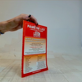 Katalog Pamětní list Neoluxor s autogramy příbuzných slavných