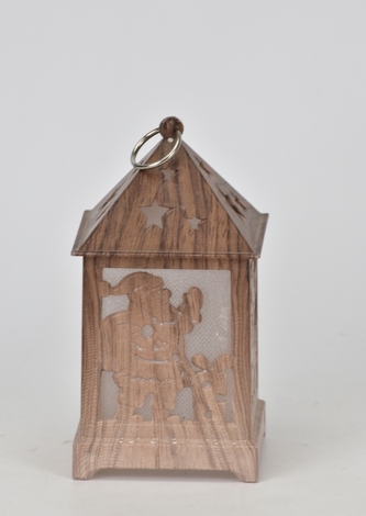 Domeček s vánočním motivem hnědý