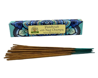Indické vonné tyčinky Namaste India 15 g Patchouli a Nag Champa