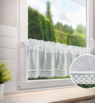 Dekorační krátká vitrážová záclona do kuchyně MYKOLA 30x150 cm MyBestHome