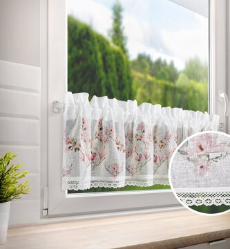 Dekorační krátká vitrážová záclona do kuchyně JOLANTA 30x150 cm MyBestHome