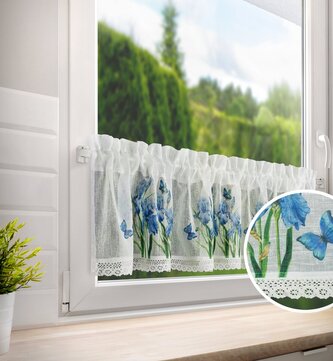 Dekorační krátká vitrážová záclona do kuchyně ASTA 30x150 cm MyBestHome