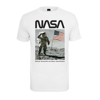 Triko Mister Tee NASA Moon Man - bílé, XXL