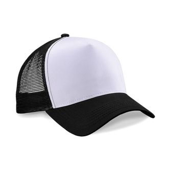 Kšiltovka Beechfield Snapback Trucker - černá-bílá