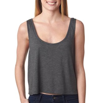 Tílko Bella Boxy Tank - šedé, M