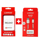 Powerbanka Skross Reload 10 10000mAh + USB kabel zdarma - bílá