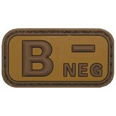 Gumová nášivka MFH krev B NEG - hnědá