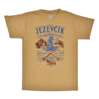 Triko myslivecké Bad Badger Jezevčík a liška - béžové, XXL