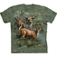 Tričko unisex The Mountain Deer Collage - zelené, 4XL