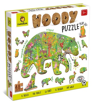 LUDATTICA Les dřevěné puzzle 48 dílků