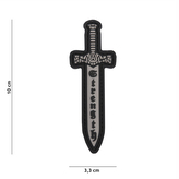 Gumová nášivka 101 Inc nápis Strength - šedá