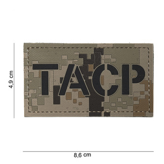 Gumová nášivka 101 Inc nápis TACP - digital desert