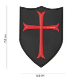 Gumová nášivka 101 Inc Crusader - černá-červená