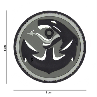 Gumová nášivka 101 Inc znak Formoza - šedá