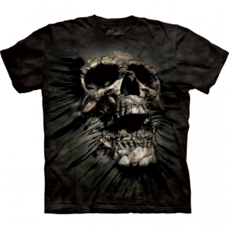 Tričko unisex The Mountain Breakthrough Skull Skulbone - černé, XXL