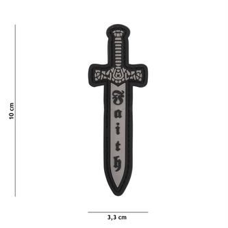 Gumová nášivka 101 Inc nápis Vaith - šedá