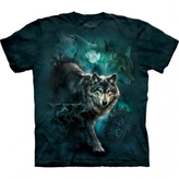 Tričko unisex The Mountain Night Wolves - modré, S