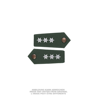 Nárameník německé policie Polizei 3 stříbrné hvězdy - zelený