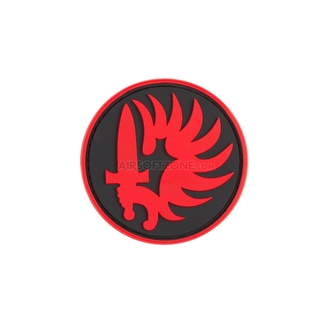 Gumová nášivka Armamat Legion - černá-červená