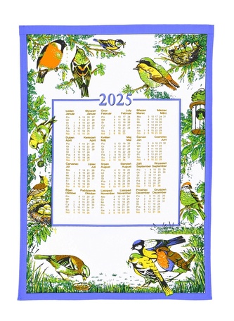 Kalendář textilní, Ptáci 2025 S hůlkou