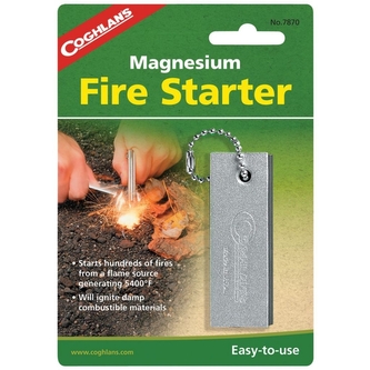 Rozdělávač ohně Coghlans Magnesium Fire Starter - stříbrný