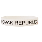 Náramek silikonový Slovenská republika Slovak Republic - bílý