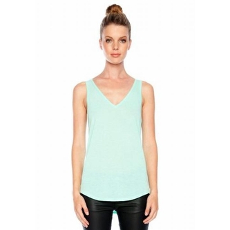 Tílko Bella Flowy V-neck Tank - světle zelené, M