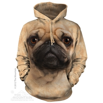 Mikina The Mountain Hoodie Pug Face - béžová, L