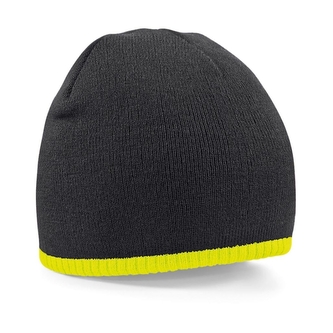 Čepice Beechfield Beanie - černá-žlutá