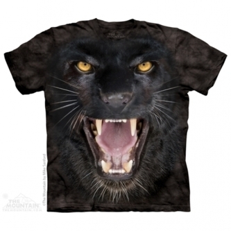 Tričko unisex The Mountain Aggressive Panther - černé, S