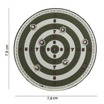 Gumová nášivka 101 Inc Target - olivová