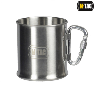 Hrnek s karabinovým uchem M-Tac Mug Carabiner - stříbrný