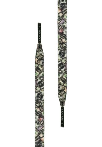 Tkaničky do bot Tubelaces Flat Cash 130 cm Bills - barevné, 130