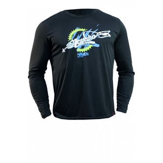 Tričko s dlouhým rukávem Haven Navaho - černé-bílé, S