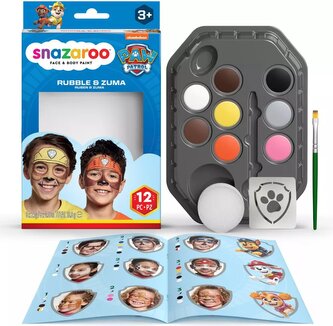 SNAZAROO Sada 8 barev na obličej Tlapková patrola: Rubble & Zuma