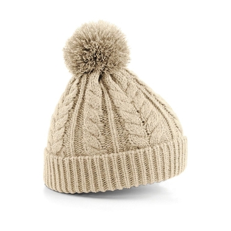 Čepice Beechfield Knit Snowstar Beanie - béžová