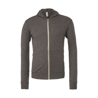 Mikina Bella Triblend Full-Zip Lightweight - šedá, XXL