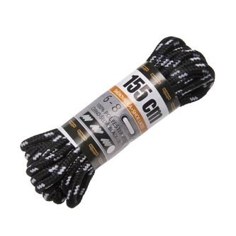 Tkaničky do bot Bennon Laces Camo 155 cm - černé-šedé, 155