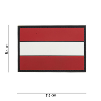 Gumová nášivka 101 Inc vlajka Rakousko - barevná