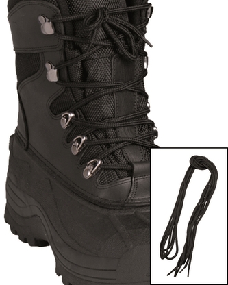 Tkaničky polyester Mil-Tec 180 cm 2 páry - černé, 180