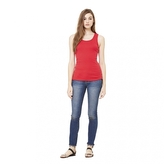 Top Bella Stretch Rib Tank - červený, S