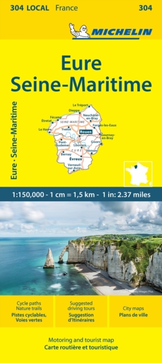 Eure  Seine-Maritime - Michelin Local Map 304