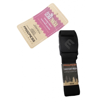 Opasek s plastovou přezkou Progress Click Belt - černý, 100