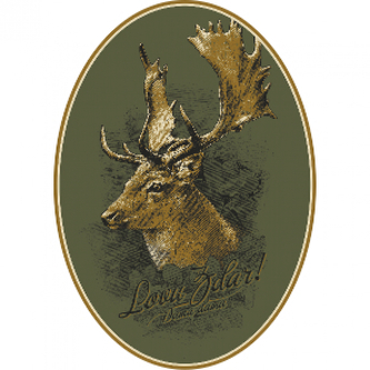 Samolepka Daněk evropský - olivová-hnědá