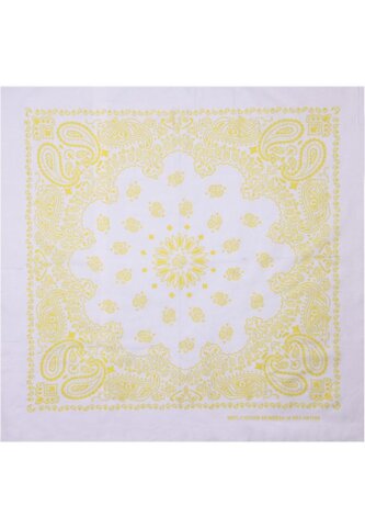 Šátek Bandana XL Urban Classics - bílý-žlutý