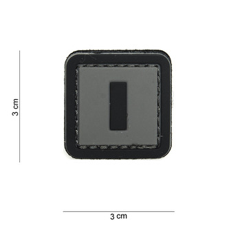 Gumová nášivka 101 Inc písmeno I - šedá