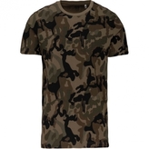 Pánské tričko Kariban Camo - woodland, M