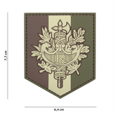 Gumová nášivka 101 Inc znak French Shield - multicam
