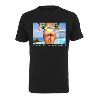 Triko Mister Tee God Is A Woman - černé, S