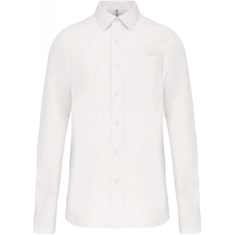 Pánská košile Kariban dlouhý rukáv - bílá, 4XL